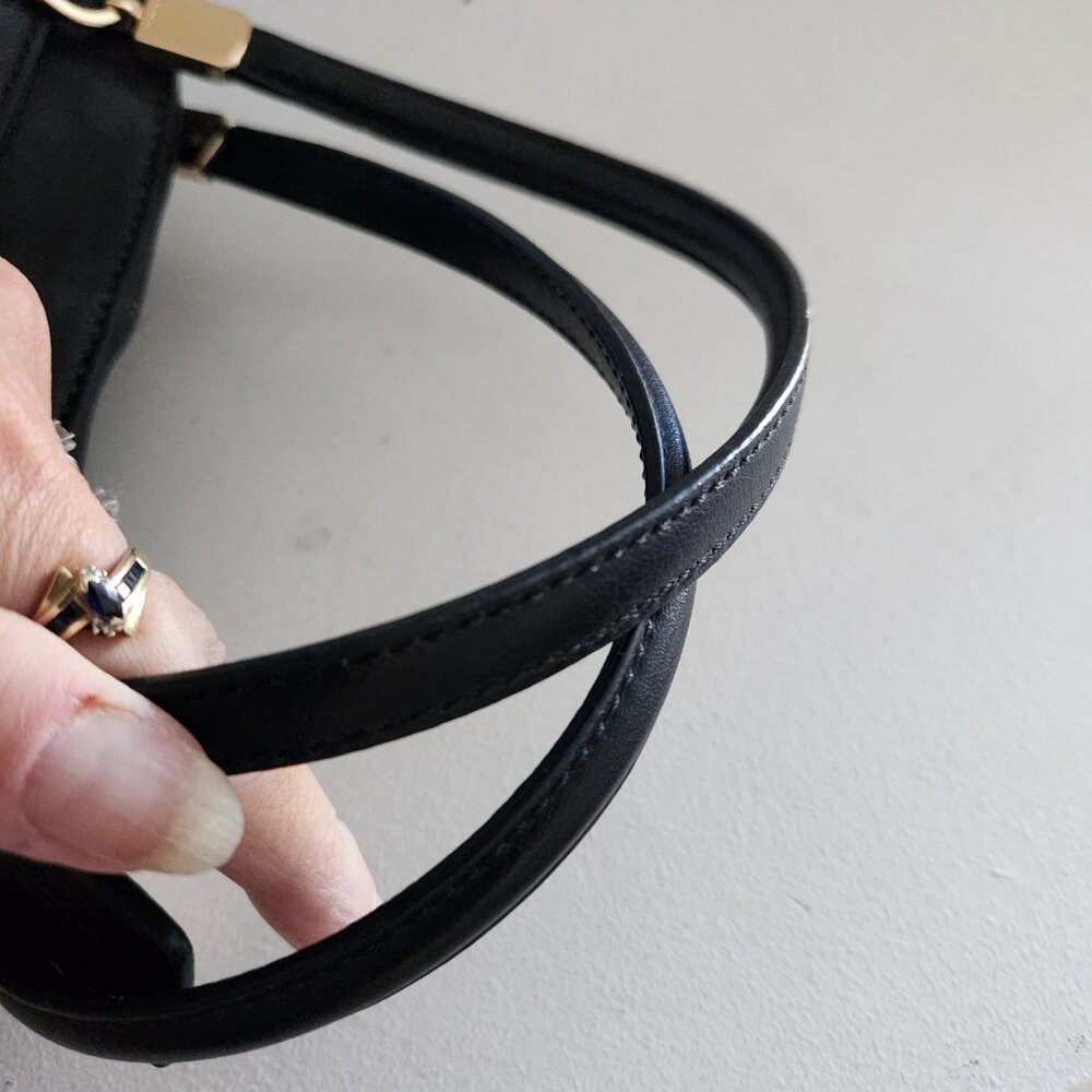 Like New Coach Minetta Black & Python Leather Sho… - image 12